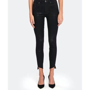 Pistola NWT Size 24 Aline Coated Ankle Jean High Rise Skinny Fit Side Hem Slits